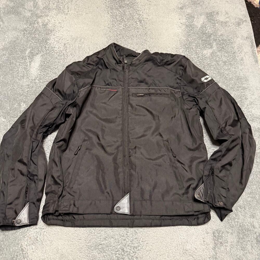 Castle Streetwear Motorcycle Coat Mens XL Black Moto Riding
